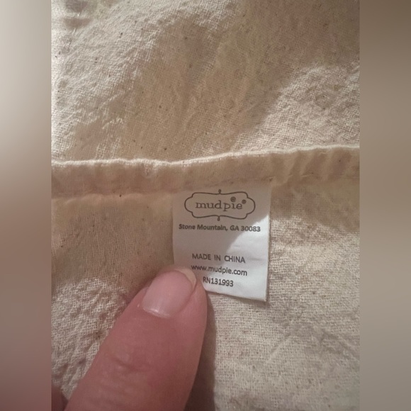 Mud Pie Fall Tea towel set, pumpkins, truck, cream - Picture 2 of 3